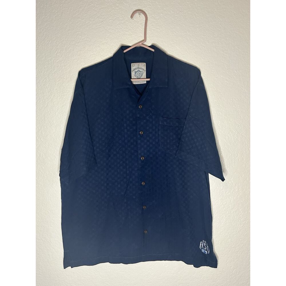 Tommy Bahama Silk MLB Baseball Game 2011 Mid Summer Classic Shirt Blue Men 2XL